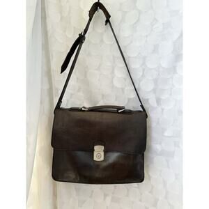 Wilsons Leather Messenger Shoulder Bag Brown Leather Commute Travel Work